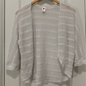White cardigan